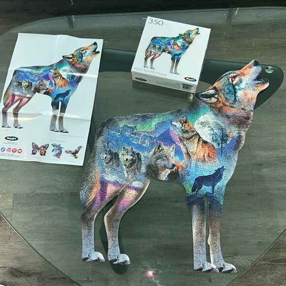 Howlin Wolves 🐺 🌕 Dreamy Wilderness Puzzle 🧩 350 Pieces FUN 🤩 brain 🧠 games! - Picture 1 of 16